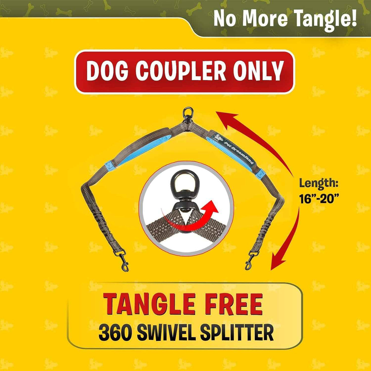 Dual Large Dog Leash Coupler: Experience Stress-Free Adventures with Your Best Friends