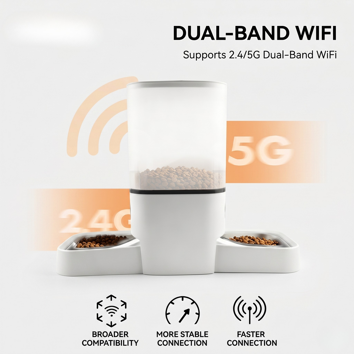 Smart WiFi Automatic Pet Feeder - Hassle-Free Meal Scheduling