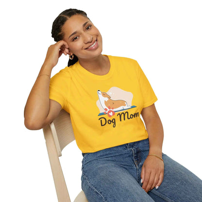 Dog Mom T-Shirt — Colorful Paw Print Tee for Pet Lovers