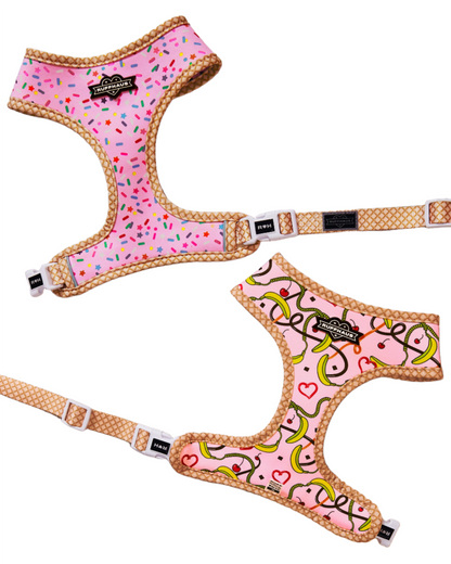 Pink Reversible Harness: Style Meets Comfort for Your Pet