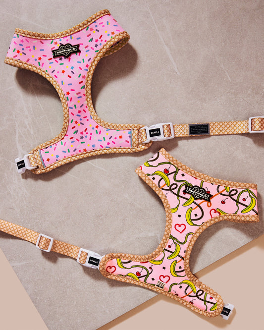 Pink Reversible Harness: Style Meets Comfort for Your Pet
