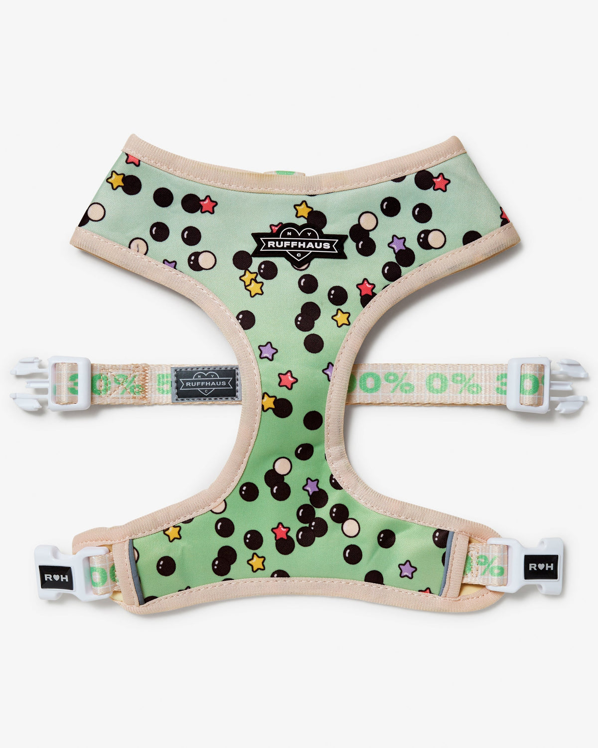 Matcha Boba Reversible Harness - Fun & Functional Dog Gear