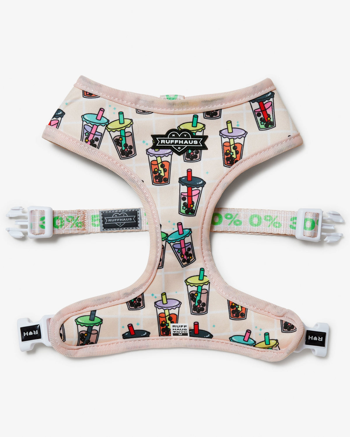 Matcha Boba Reversible Harness - Fun & Functional Dog Gear