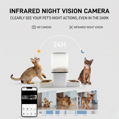 Smart WiFi Automatic Pet Feeder - Hassle-Free Meal Scheduling