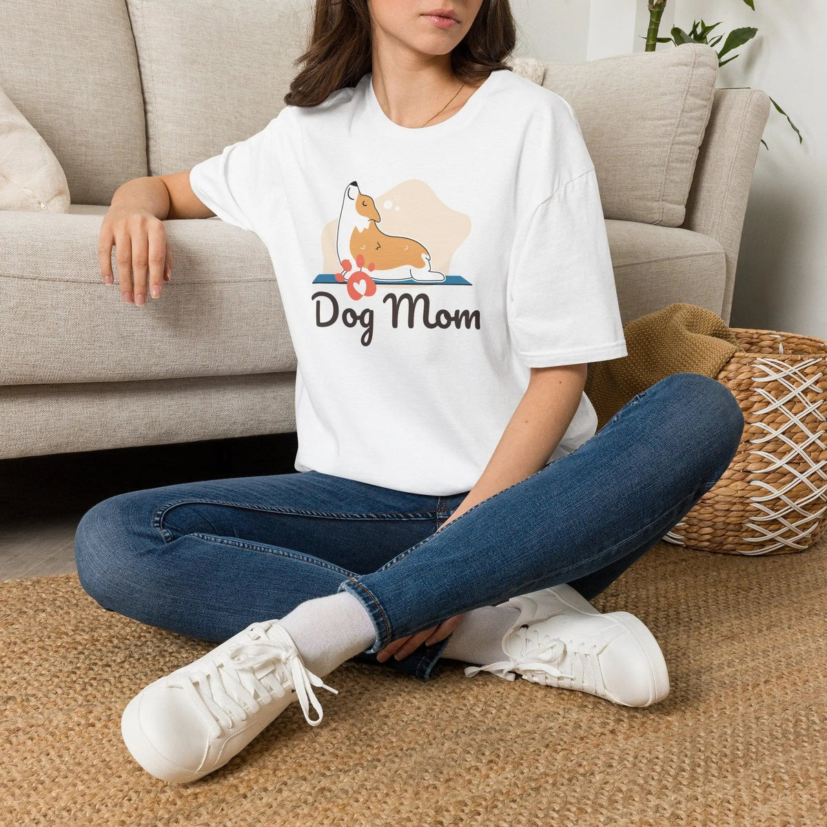 Dog Mom Shirt - Adorable Paw Print Tee for Proud Pet Lovers
