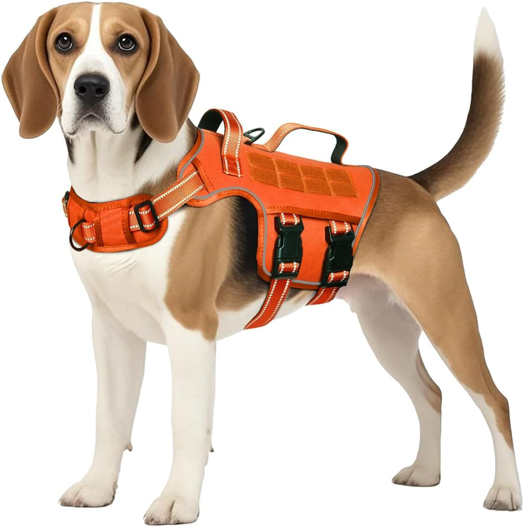 Heavy Duty XL Tactical Dog Harness - Ultimate No Pull Control for Large Dogs