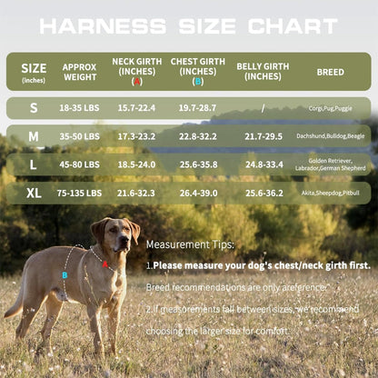 Heavy Duty XL Tactical Dog Harness - Ultimate No Pull Control for Large Dogs