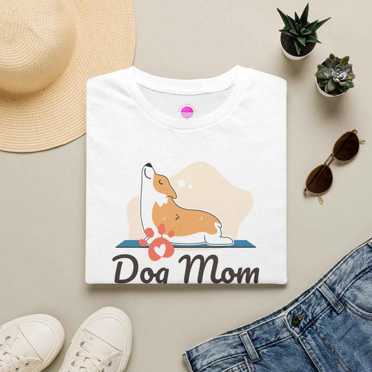 Dog Mom T-Shirt — Colorful Paw Print Tee for Pet Lovers