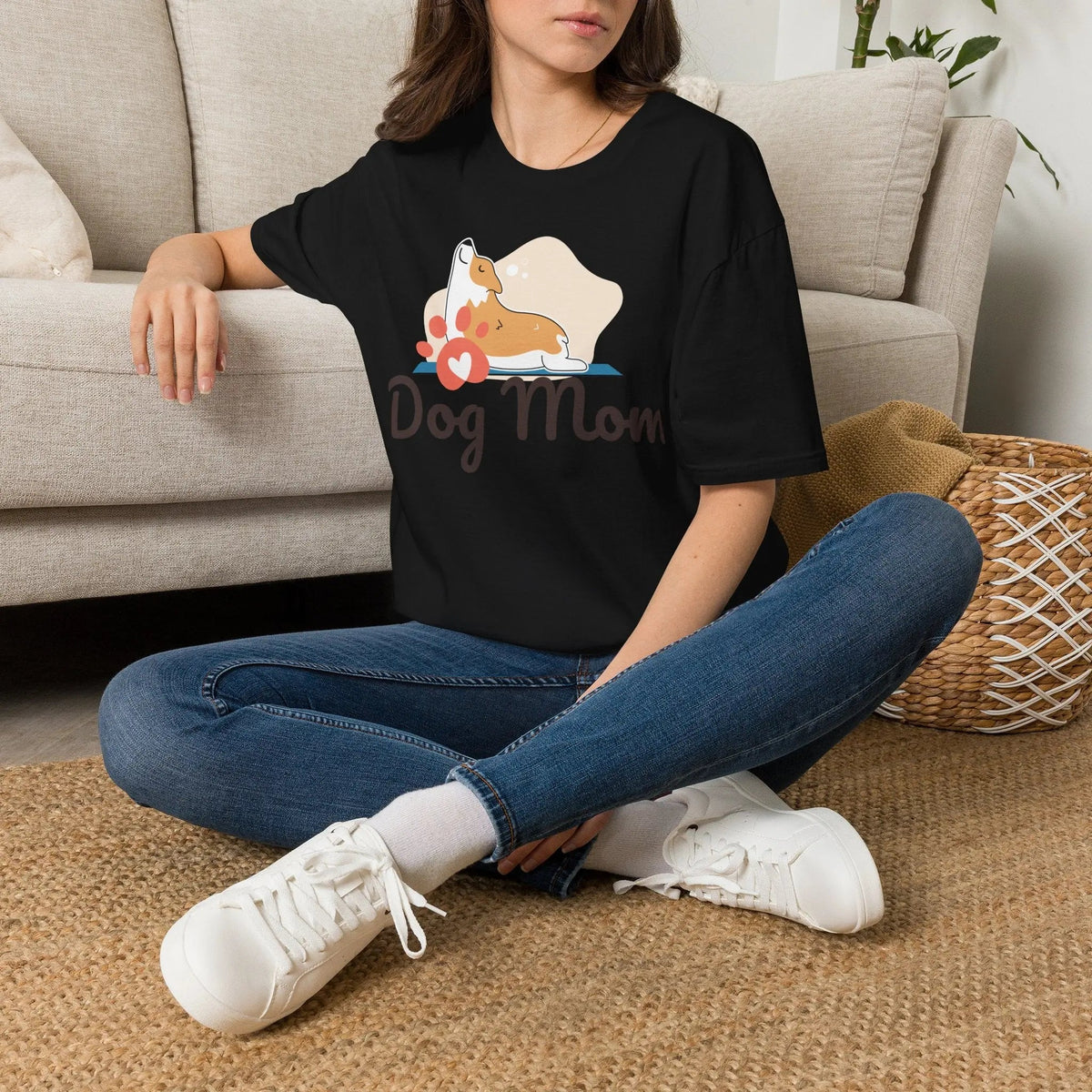 Dog Mom Shirt - Adorable Paw Print Tee for Proud Pet Lovers
