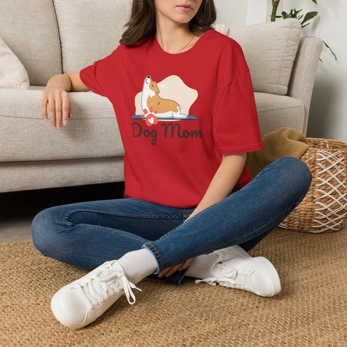 Dog Mom Shirt - Adorable Paw Print Tee for Proud Pet Lovers