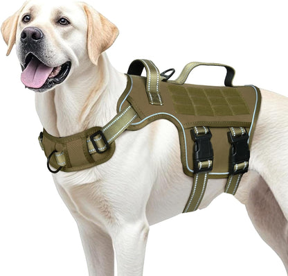 Heavy Duty XL Tactical Dog Harness - Ultimate No Pull Control for Large Dogs