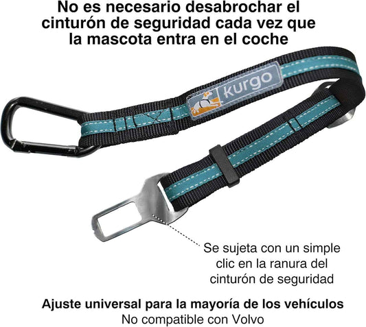 Coastal Blue Direct to Seatbelt Dog Tether | Adjustable Car Tether for Dogs, Clips to Seatbelt to Prevent Distracted Driving, Universal Fit (Excludes Volvo)