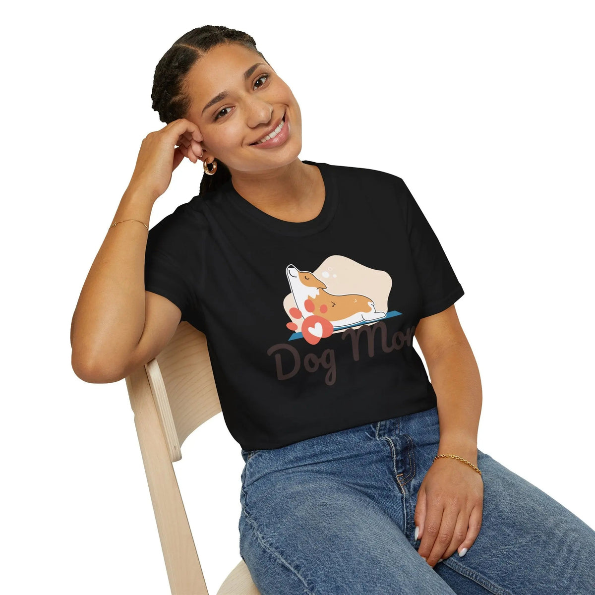 Dog Mom Shirt - Adorable Paw Print Tee for Proud Pet Lovers