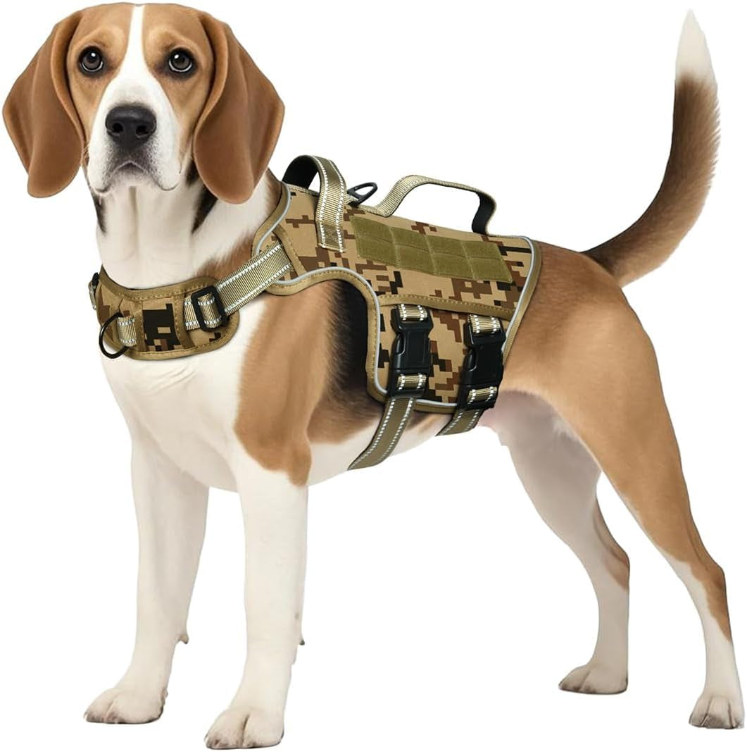 Heavy Duty XL Tactical Dog Harness - Ultimate No Pull Control for Large Dogs