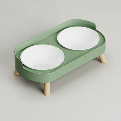 Elevated Dual Bowl Feeding Station: Comfort & Convenience for Your Pet