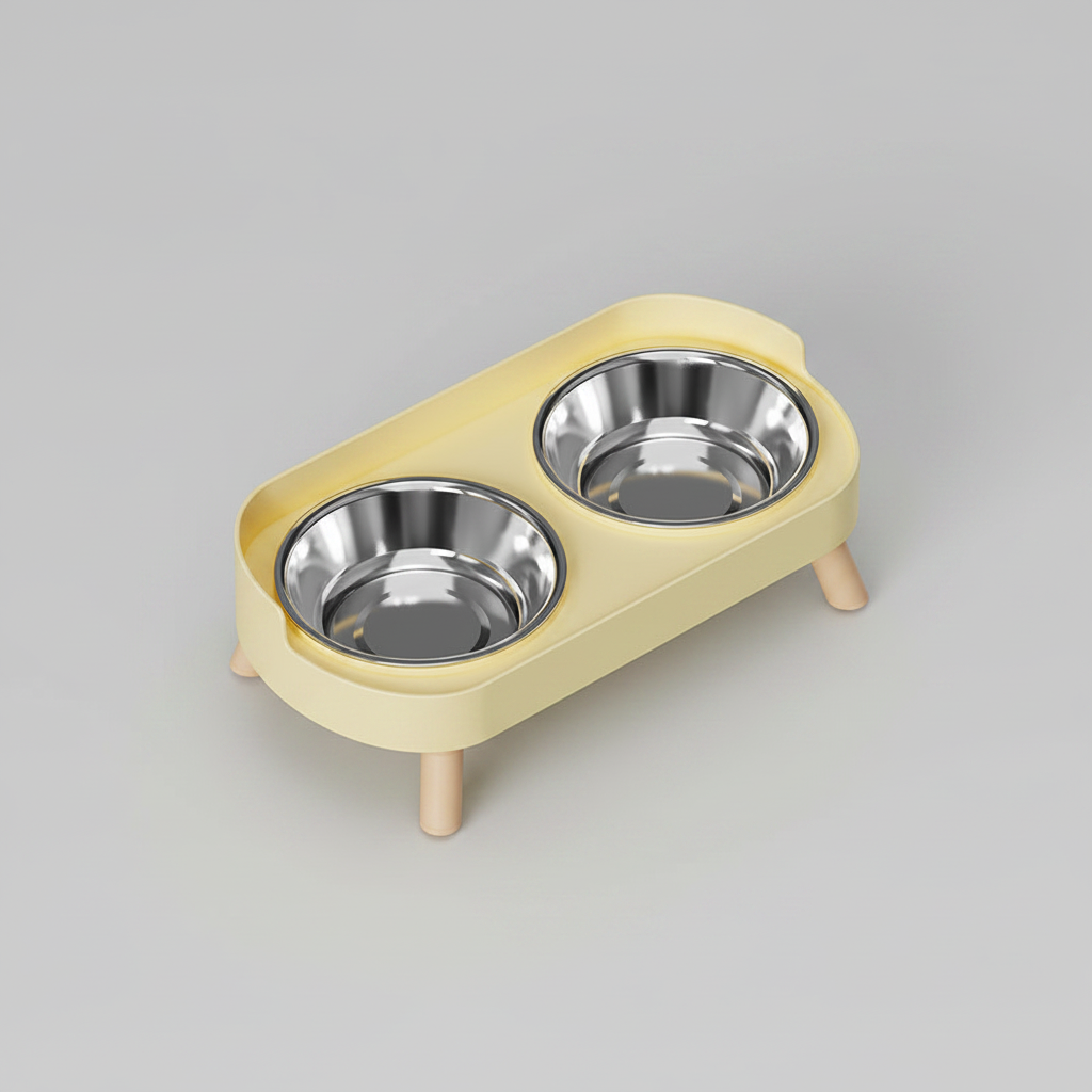 Elevated Dual Bowl Feeding Station: Comfort & Convenience for Your Pet