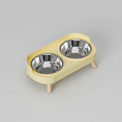 Elevated Dual Bowl Feeding Station: Comfort & Convenience for Your Pet