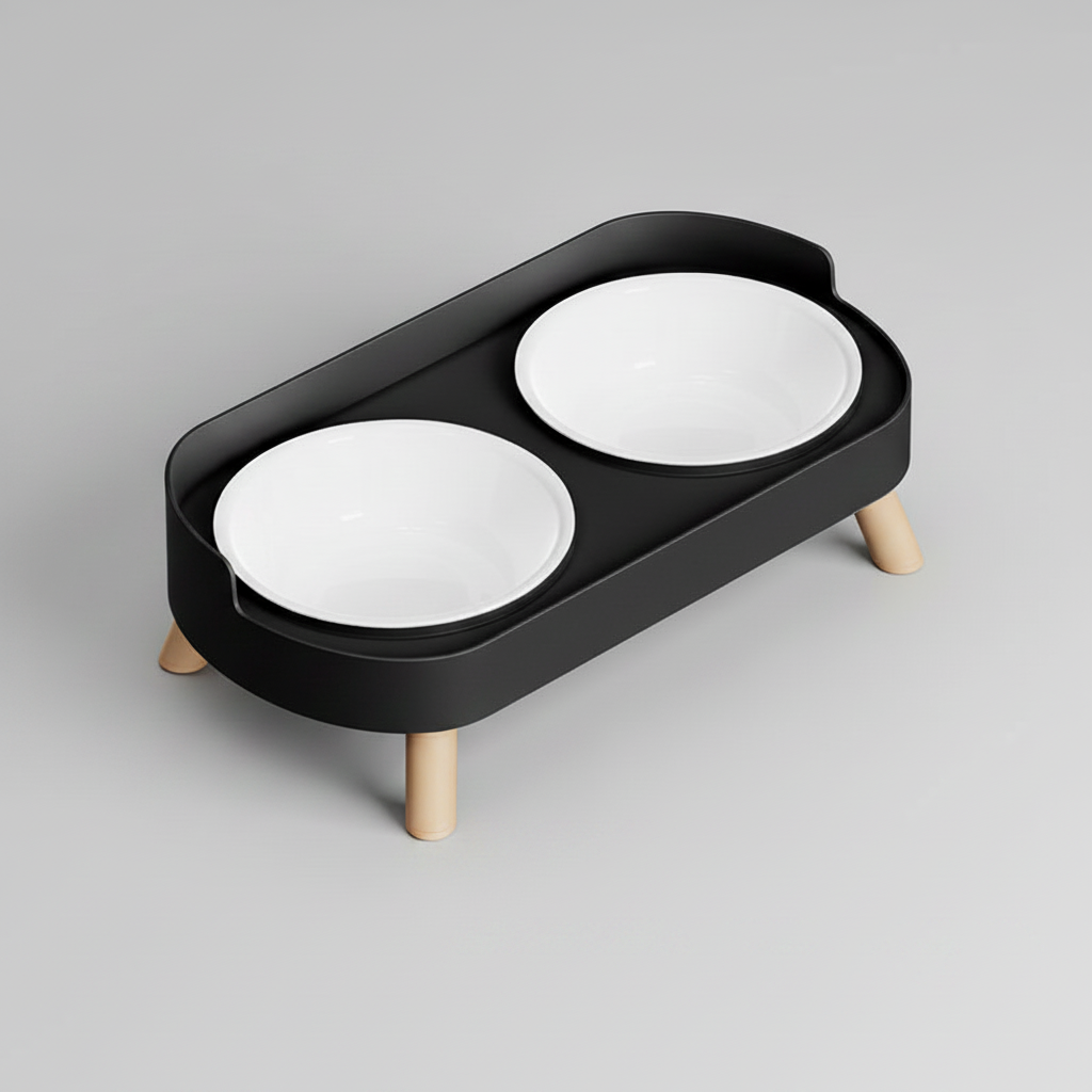 Elevated Dual Bowl Feeding Station: Comfort & Convenience for Your Pet