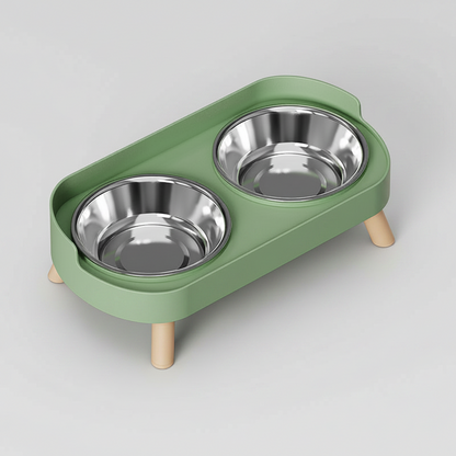 Elevated Dual Bowl Feeding Station: Comfort & Convenience for Your Pet
