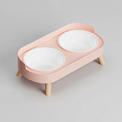 Elevated Dual Bowl Feeding Station: Comfort & Convenience for Your Pet