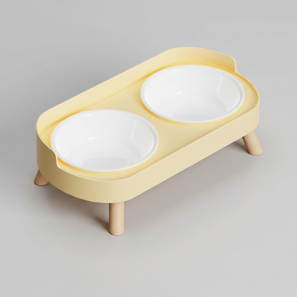 Elevated Dual Bowl Feeding Station: Comfort & Convenience for Your Pet
