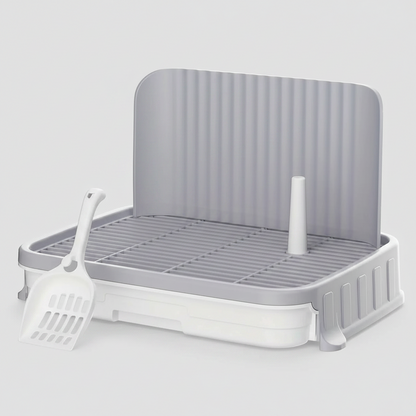 Indoor Dog Potty Training Tray with Protection Wall - Convenient & Hygienic