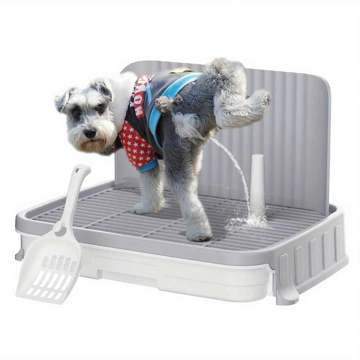 Indoor Dog Potty Training Tray with Protection Wall - Convenient & Hygienic