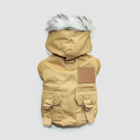 Winter Dog Jacket with Built-in Harness – Warm Windproof Coat