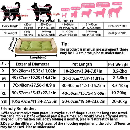 Large Waterproof Dog Bed - Ideal for Year-Round Comfort