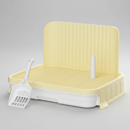 Indoor Dog Potty Training Tray with Protection Wall - Convenient & Hygienic