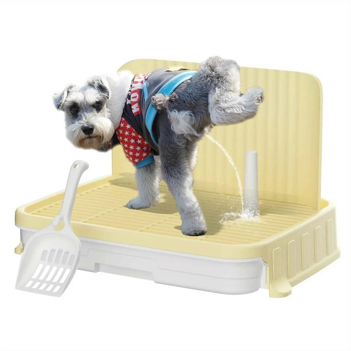 Indoor Dog Potty Training Tray with Protection Wall - Convenient & Hygienic