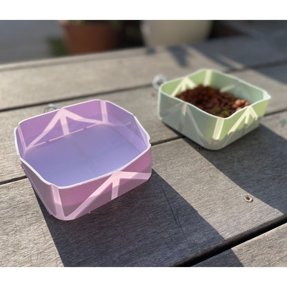 Foldable Pet Food & Water Bowl – Compact & Travel-Friendly