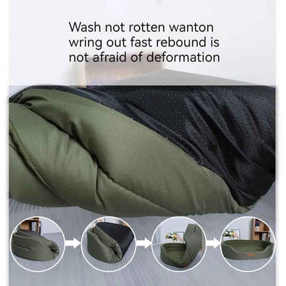 Oxford Cloth Dog Bed Mat – Moisture-Resistant Pet Mattress with Sponge Filling
