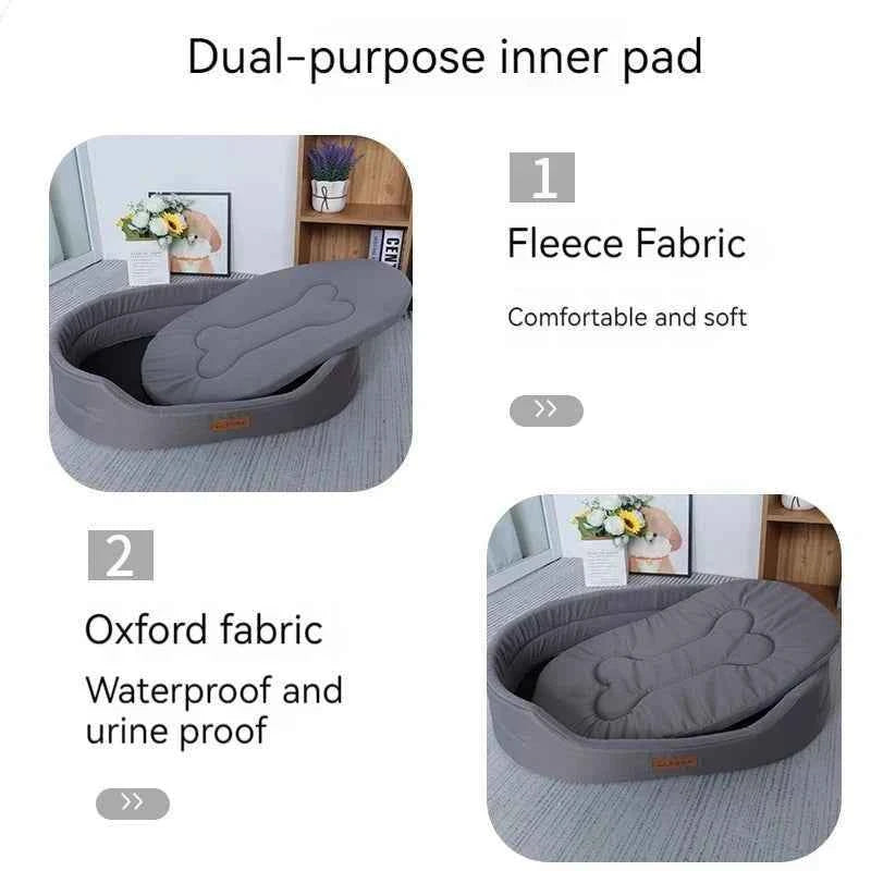 Oxford Cloth Dog Bed Mat – Moisture-Resistant Pet Mattress with Sponge Filling
