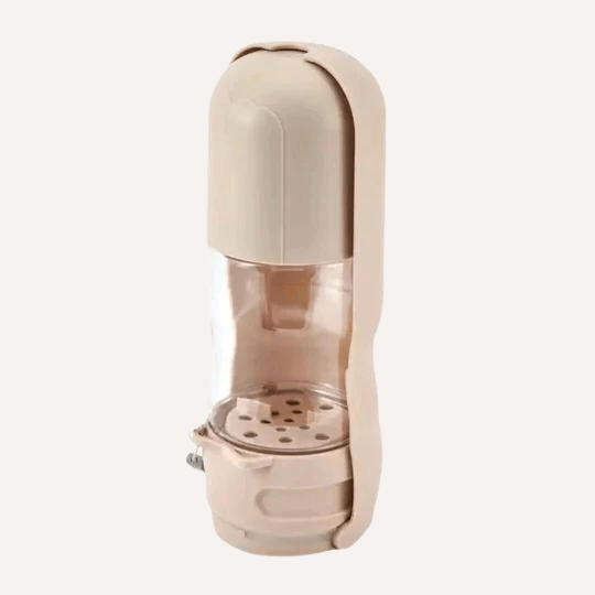 Travel Dog Water Bottle with Treat Holder – Leakproof & BPA-Free 350mL