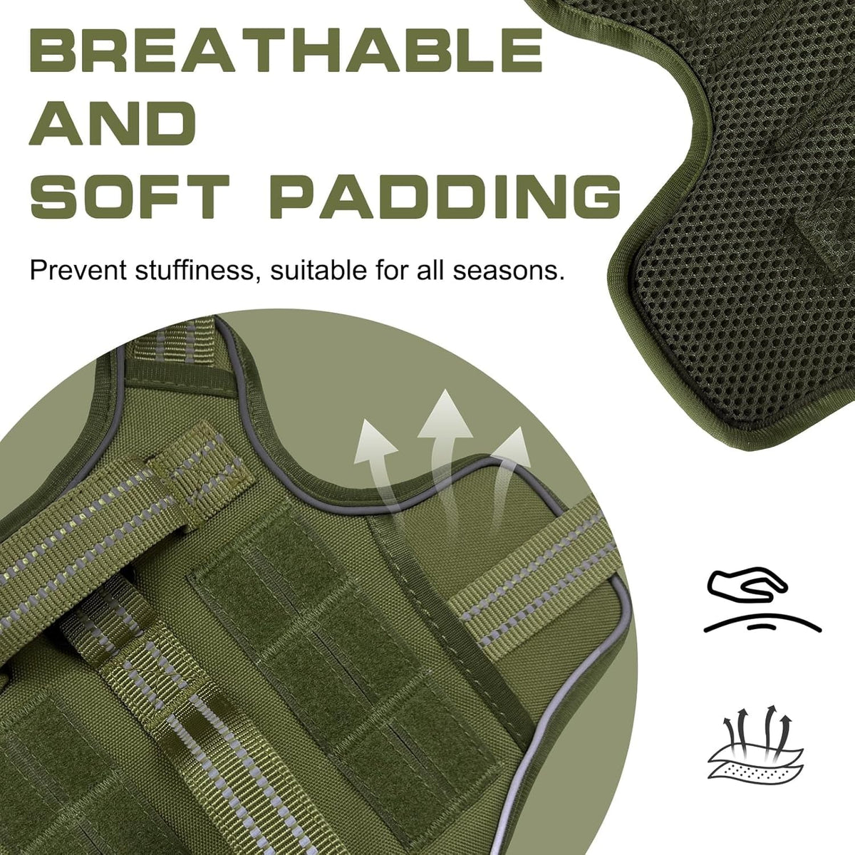 Heavy Duty XL Tactical Dog Harness - Ultimate No Pull Control for Large Dogs