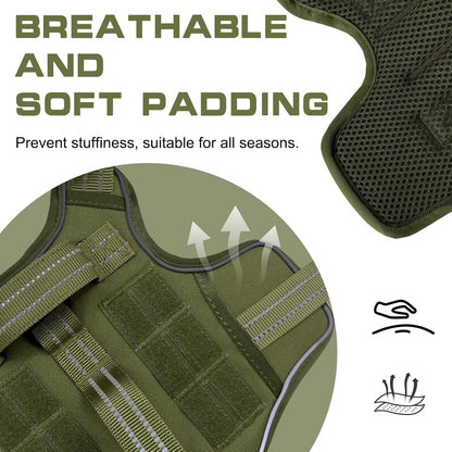 Heavy Duty XL Tactical Dog Harness - Ultimate No Pull Control for Large Dogs