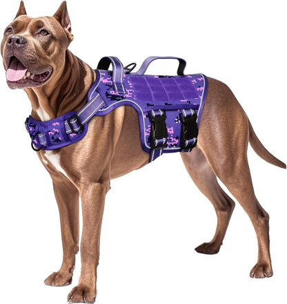 Heavy Duty XL Tactical Dog Harness - Ultimate No Pull Control for Large Dogs