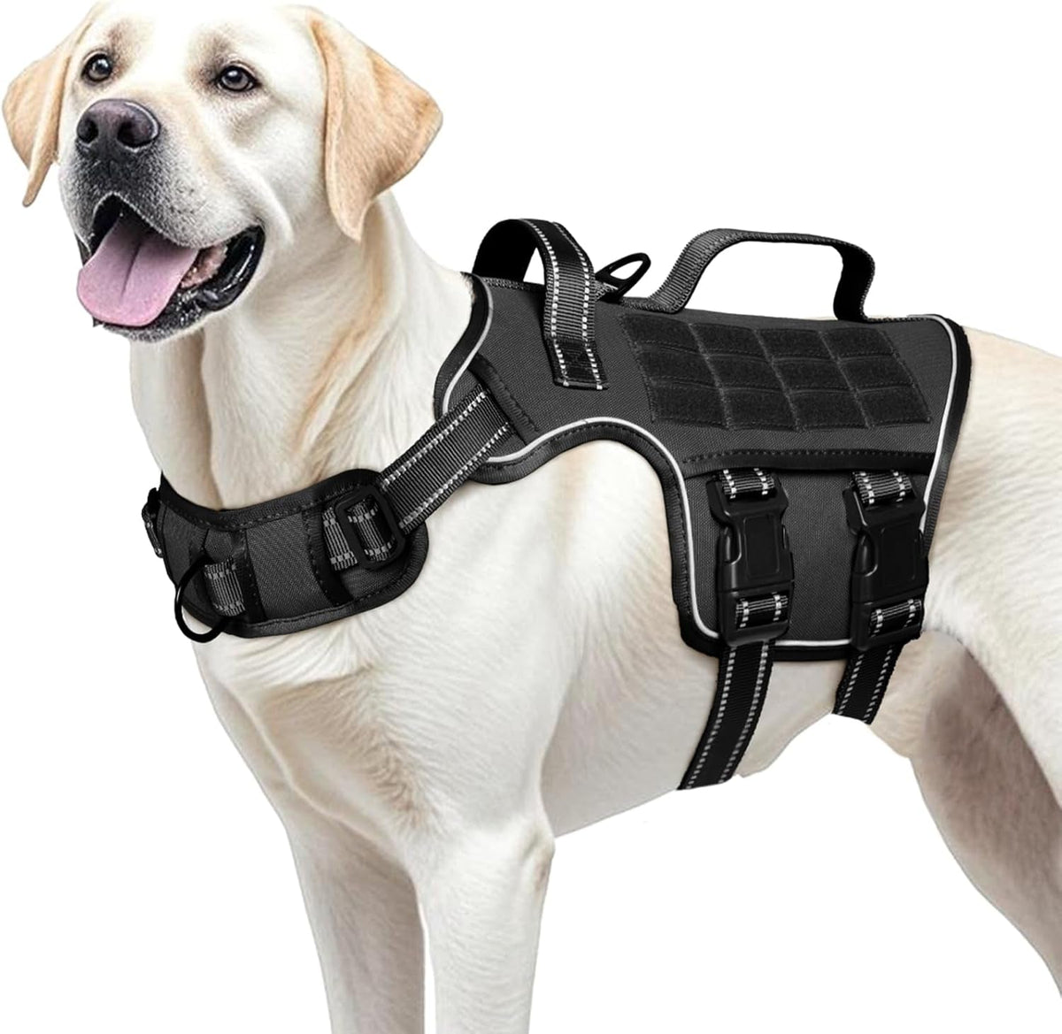 Heavy Duty XL Tactical Dog Harness - Ultimate No Pull Control for Large Dogs