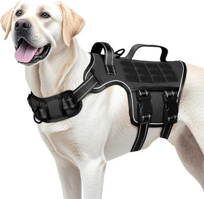 Heavy Duty XL Tactical Dog Harness - Ultimate No Pull Control for Large Dogs