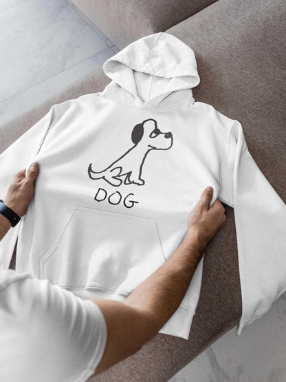 Cozy White Dog Hoodie for Pet Parents - Stylish Comfort for Your Furry Friend