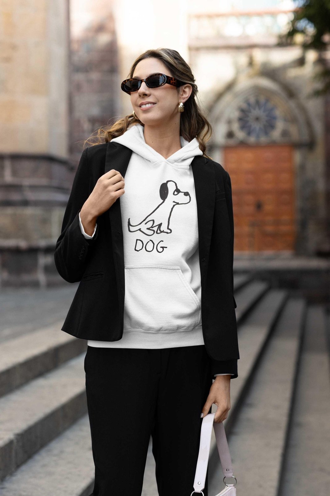 Cozy White Dog Hoodie for Pet Parents - Stylish Comfort for Your Furry Friend