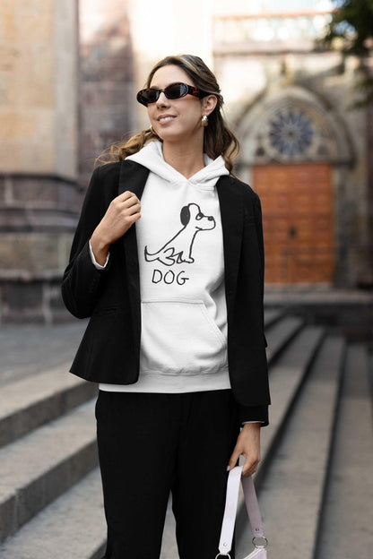 Cozy White Dog Hoodie for Pet Parents - Stylish Comfort for Your Furry Friend