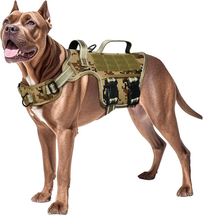 Heavy Duty XL Tactical Dog Harness - Ultimate No Pull Control for Large Dogs