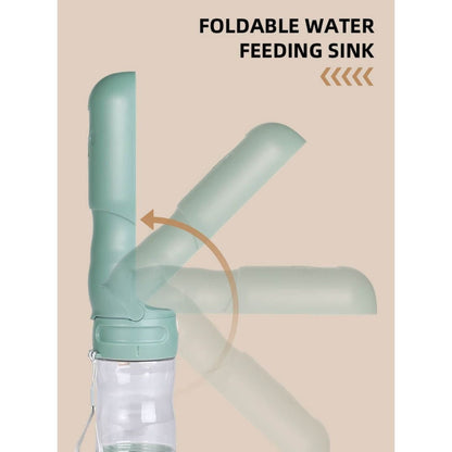 Travel Dog Water Bottle with Treat Holder – Leakproof & BPA-Free 350mL