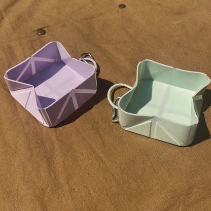 Foldable Pet Food & Water Bowl – Compact & Travel-Friendly